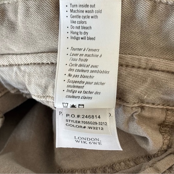 PAIGE Carly Pant High Rise Crop Wide Leg Jean Drawstring Trousers Moss Size 28 - Picture 12 of 13